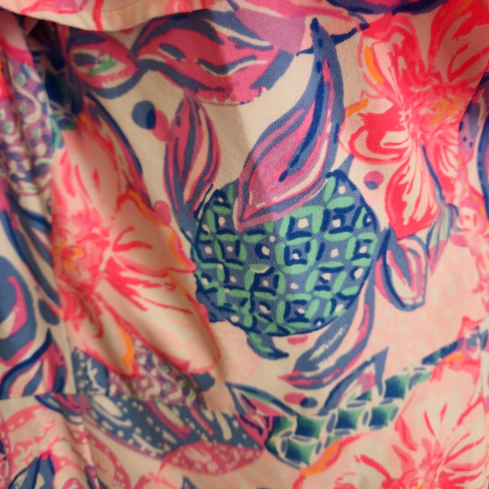 Lilly Pulitzer Size 16 Rumper Dress Snsppy Turtle One Shoulder Coastal Beach - Picture 8 of 13